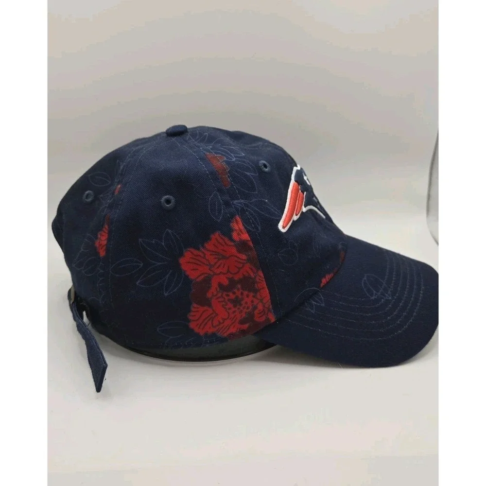 New England Patriots Adjustable Strapback Hat NFL Football Logo Navy RARE Print